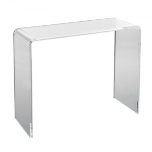 VEVOR Stolik kawowy w kształcie litery U 964 x 381 x 740 mm, akrylowy stolik kawowy w kształcie litery U, przezroczysty stolik kawowy na napoje, jedzenie, przekąski, stosowany w salonie, sypialni, gabinecie itp.