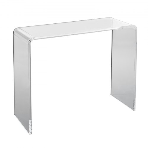 VEVOR Stolik kawowy w kształcie litery U 964 x 381 x 740 mm, akrylowy stolik kawowy w kształcie litery U, przezroczysty stolik kawowy na napoje, jedzenie, przekąski, stosowany w salonie, sypialni, gabinecie itp.