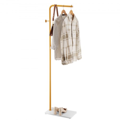 Wieszak na ubrania VEVOR, 450 x 250 x 1700 mm, z podstawą z kwarcu i 3 okrągłymi haczykami, wieszak na kurtki do przedpokoju, salonu, drążek na płaszcze, kapelusze, torby