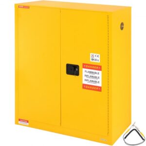Szafa bezpieczeństwa VEVOR 34 galonów na ciecze łatwopalne, stal walcowana na zimno, szafka do przechowywania cieczy łatwopalnych, 1095 x 460 x 1273 mm, szafka z jedną regulowaną półką