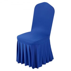 VEVOR 30 x Pokrowce na krzesła, płaskie z przodu, zmywalne i zdejmowane, poliestrowo-spandeksowe, na wesela i do restauracji, pasujące do krzeseł (51 x 45 x 95 cm), czarne