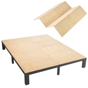 VEVOR Bunkie Board, rozmiar king size 195 x 178 cm, składana deska pod materac z taśmą nylonową, sklejka, zaokrąglone krawędzie, konstrukcja zapobiegająca zapadaniu się, do metalowych ram, sof z funkcją spania, łóżek platformowych i piętrowych