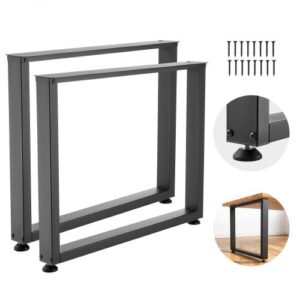Nogi do stołu VEVOR z profili kwadratowych, zestaw 2 szt., 750 x 900 mm, podstawa stołu, maks. nośność 1000 kg, nogi do stołu, stopy meblowe, rama stołu, stopy do biurek, stolików kawowych, stołów jadalnych, kolor czarny