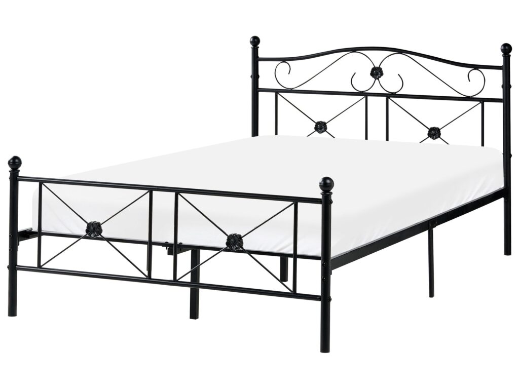 Łóżko Metal RODEZ 120 x 200 cm Czarny