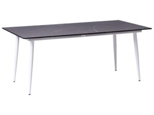 Stół ogrodowy TOLENTINO 180 cm 90 cm Efekt marmuru Szary marmur