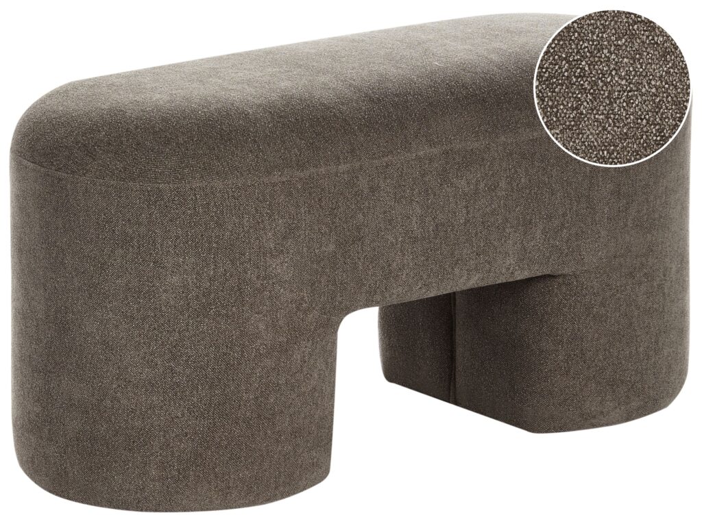 Ławka DECORAH Boucle Brązowy