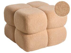 Puf CALIENTE Boucle Beżowy