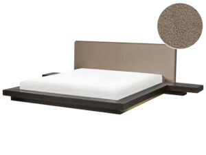 Łóżko LED Boucle ZEN 180 x 200 cm Jesion ciemny