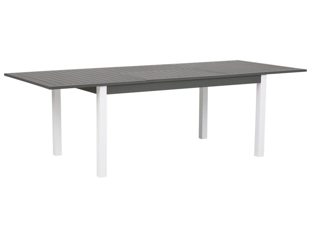Stół ogrodowy rozkładany PANCOLE 168/248 cm 100 cm Metal Szary