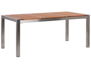 Stół ogrodowy GROSSETO 180 cm 90 cm Drewno eukaliptusowe Brązowy