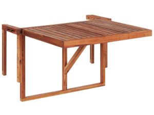 Stolik balkonowy UDINE 70 cm 69 cm Drewno akacjowe Brązowy