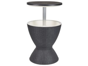Barek ogrodowy AISA 49 cm 49 cm Imitacja drewna Czarny