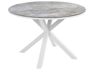 Stół ogrodowy MALETTO 120 cm 120 cm Szkło Ciemnoszary