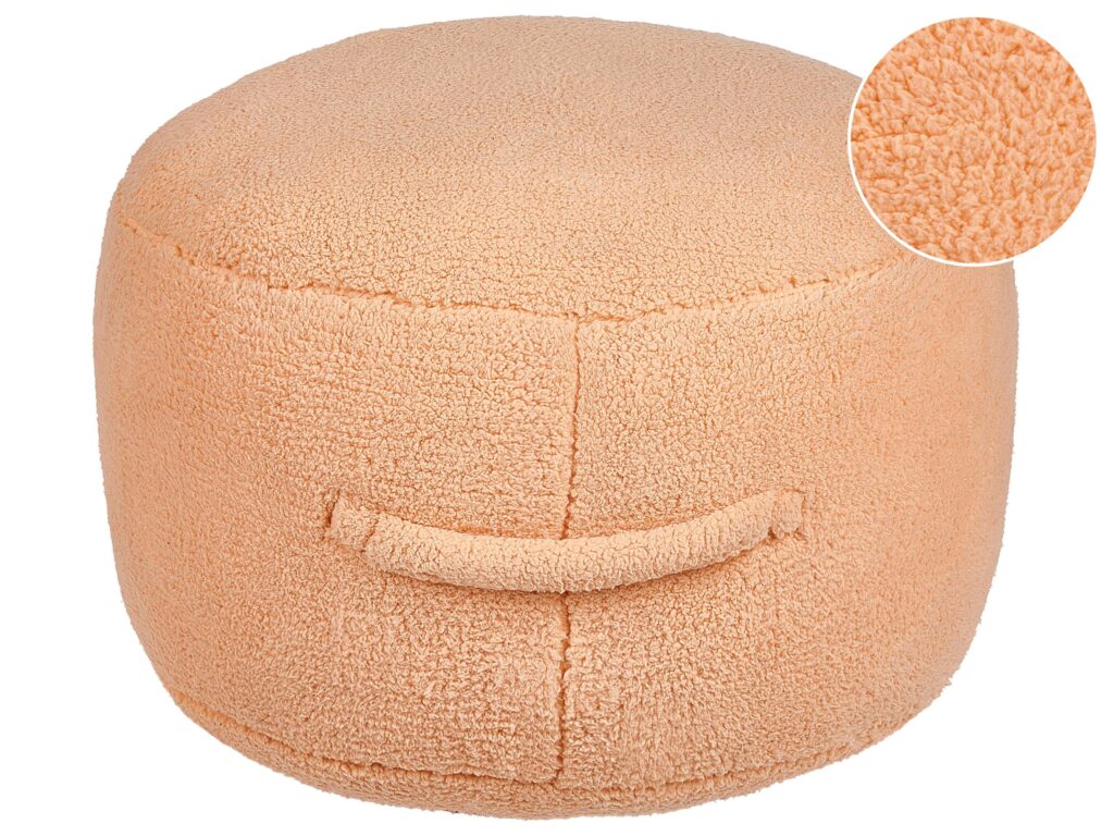 Puf ADLANA Boucle Pomarańczowy