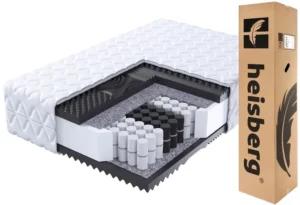 Materac 90×200 LUX MED pocket strefowy MASUJĄCY profilowany 22 cm HEISBERG
