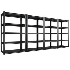 REGAŁ METALOWY czarny magazynowy 200x400x50 do garażu piwnicy biura DODAS