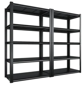 REGAŁ METALOWY czarny magazynowy 200x200x40 do garażu piwnicy biura DODAS