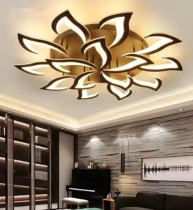 LAMPA LED PLAFON EKO KWIAT LOTOSU ŻYRANDOL LED LOTOS 15 ramion + PILOT