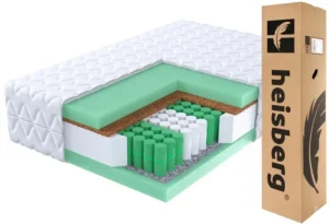 Materac 140×200 średnio twardy KOKOS kieszeniowy pocket 7 stref GREEN MAX