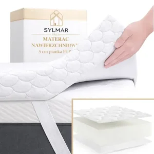 MATERAC NAWIERZCHNIOWY 120×200 PIKOWANY NAKŁADKA PIANKA PUR 5 CM TOPPER SEN