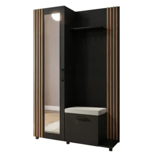 Garderoba ARMADIO 137/207/42 cm do Przedpokoju Nowoczesna Czarny