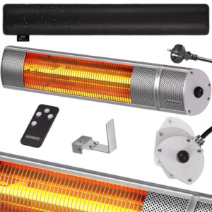 Grzejnik Promiennikowy MZH2000 Srebrny 2000W