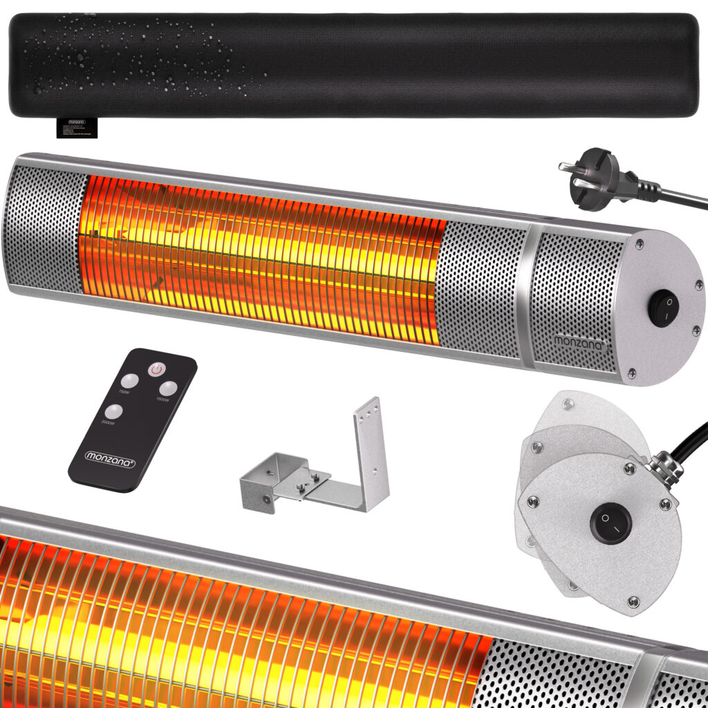 Grzejnik Promiennikowy MZH2000 Srebrny 2000W