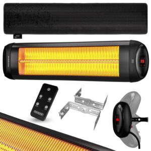 Promiennik Podczerwieni Grzejnik Tarasowy Timer 2500W Czarny