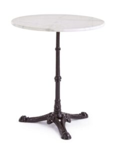 Stół Loren szary Ø60cm stal, marmur Bizzotto