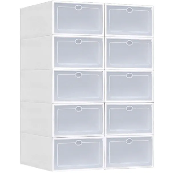 10 x PUDEŁKO POJEMNIK ORGANIZER NA BUTY Z KLAPĄ