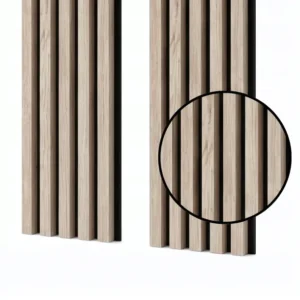 Lamele na czarnym filcu 53 x 275 cm dąb sanremo jasny
