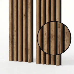 Lamele na czarnym filcu 53 x 275 cm dąb wotan