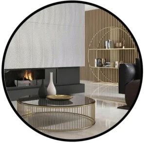 LUSTRO OKRĄGŁE W METALOWEJ RAMIE 70 CM ŁAZIENKA SALON LOFT ARVENTA STYLE