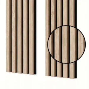 Lamele na czarnym filcu 53 x 275 cm dąb riva