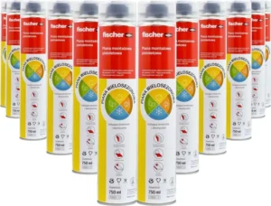 12x Piana Fischer zimowa wielosezonowa 750ml pianka montażowa pistoletowa