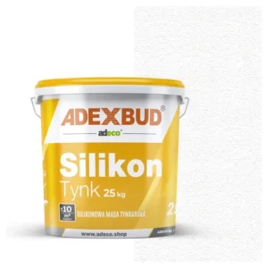 Tynk silikonowy Adexbud baranek biały na fasadę elewacje 25kg na 10m2