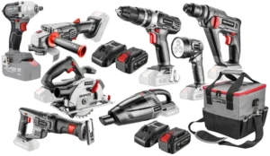 GRAPHITE ZESTAW ELEKTRONARZĘDZI ENERGY+ 18V SZLIFIERKA WKRĘTARKA PIŁA 2X4AH