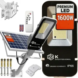 Lampa SOLARNA 1600W uliczna CZUJNIK RUCHU ZMIERZCHU Mocna