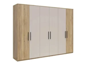 Szafa sześciodrzwiowa Black Red White Tabina 300×228 cm uchylne drzwi