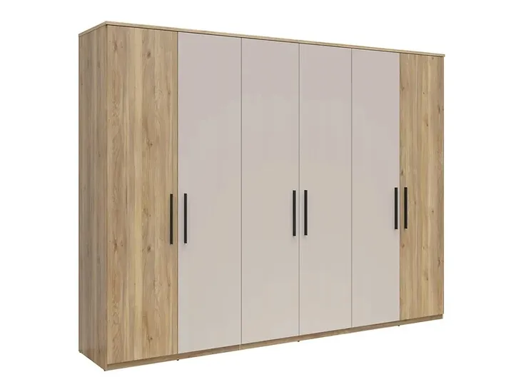Szafa sześciodrzwiowa Black Red White Tabina 300×228 cm uchylne drzwi