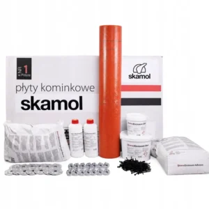 Płyta kominkowa Skamol 16 sztuk 1000x610x30 mm 9,76 m2 zestaw z akcesoriami