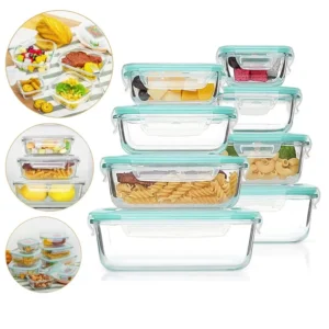 8X SZKLANE POJEMNIKI NA ŻYWNOŚĆ LUNCHBOX DO LODÓWKI MIKROFALI PIEKARNIKA