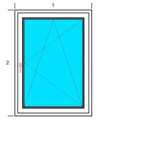 OKNA PCV 800×1100 RU BIAŁE, PRAWE