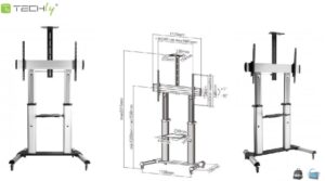 Techly Stojak mobilny LCD/LED ICA-TR24 60-100″ regulowany 100kg 102734