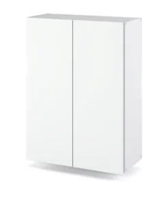 SZAFKA ŁAZIENKOWA WISZĄCA 60CM BIAŁA MATOWA DWUDRZWIOWA BEZUCHYWTOWA