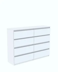 Komoda biała z szufladami 140cm 8 szuflad do sypialni salonu PRODUCENT