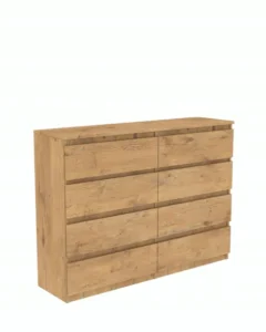 Komoda dąb LanceLot z szufladami 140cm 8 szuflad pojemna PRODUCENT