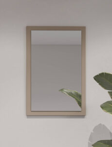Lustro wiszące Cross 60×40 cm ciemny beżowy funkcjonalny dodatek do przedpokoju lub garderoby nowoczesny design