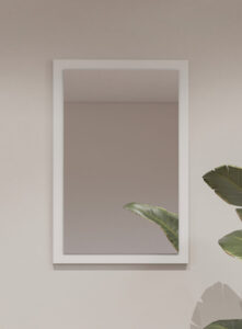 Lustro wiszące Cross 60×40 cm białe funkcjonalny dodatek do przedpokoju lub garderoby nowoczesny design