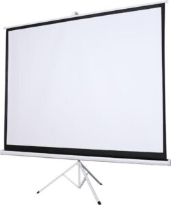 Ekran do projektora Silelis Ekran projekcyjny Silelis ET-1 100″ 180×180 cm, 1:1, zwijany automatycznie, trójnożny statyw/stojak